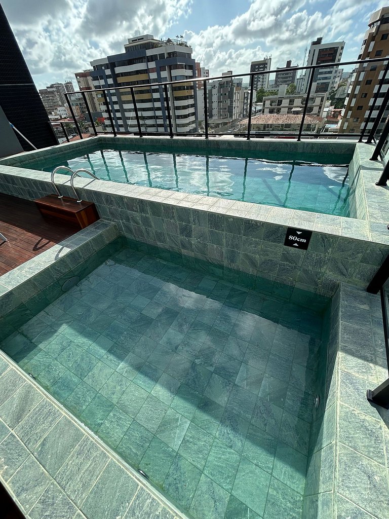 Melhores Flats - Piscina privativa, frente ao mar