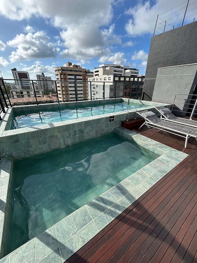 Melhores Flats - Jacuzzi privada, beira-mar, 2 qto