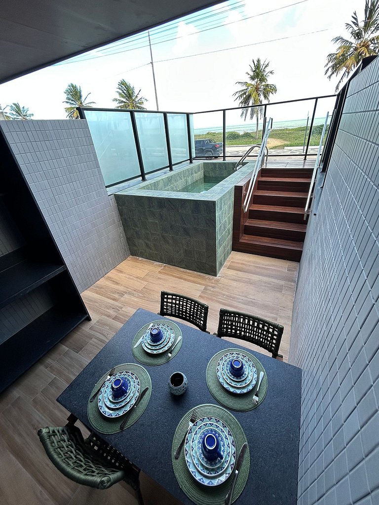 Melhores Flats - Piscina privativa, frente ao mar
