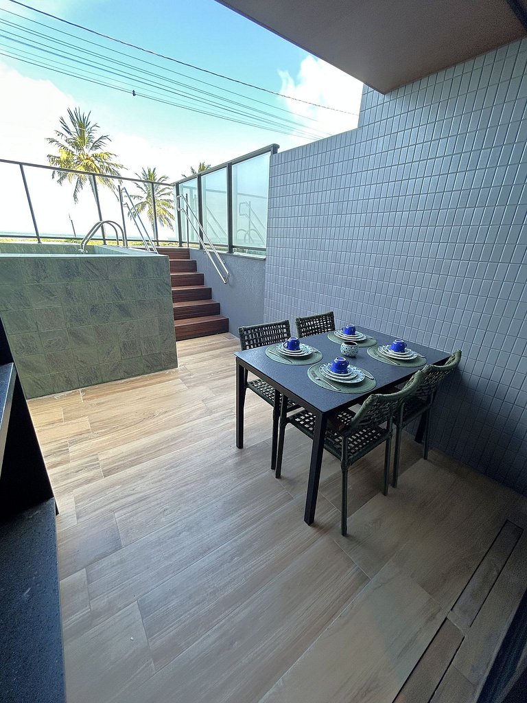 Melhores Flats - Piscina privativa, frente ao mar