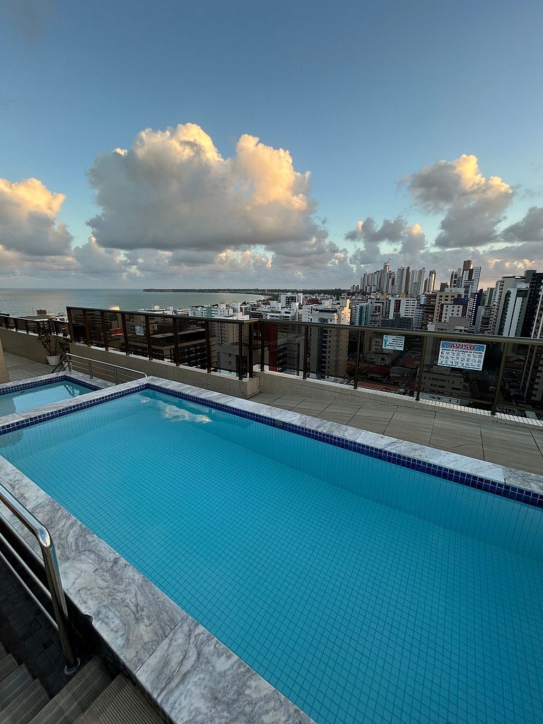 Melhores Flats - 2 quartos, 1 suíte, 500m do mar