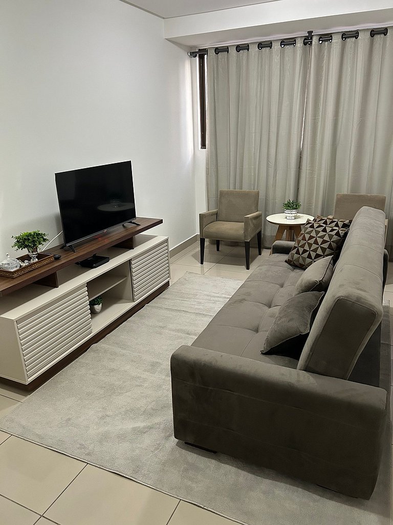Melhores Flats - 2 quartos, 1 suíte, 500m do mar