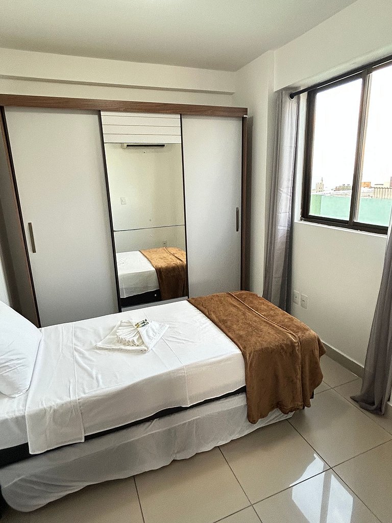 Melhores Flats - 2 quartos, 1 suíte, 500m do mar