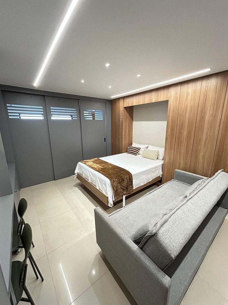 Melhores Flats - Espaçoso, pé na areia do mar