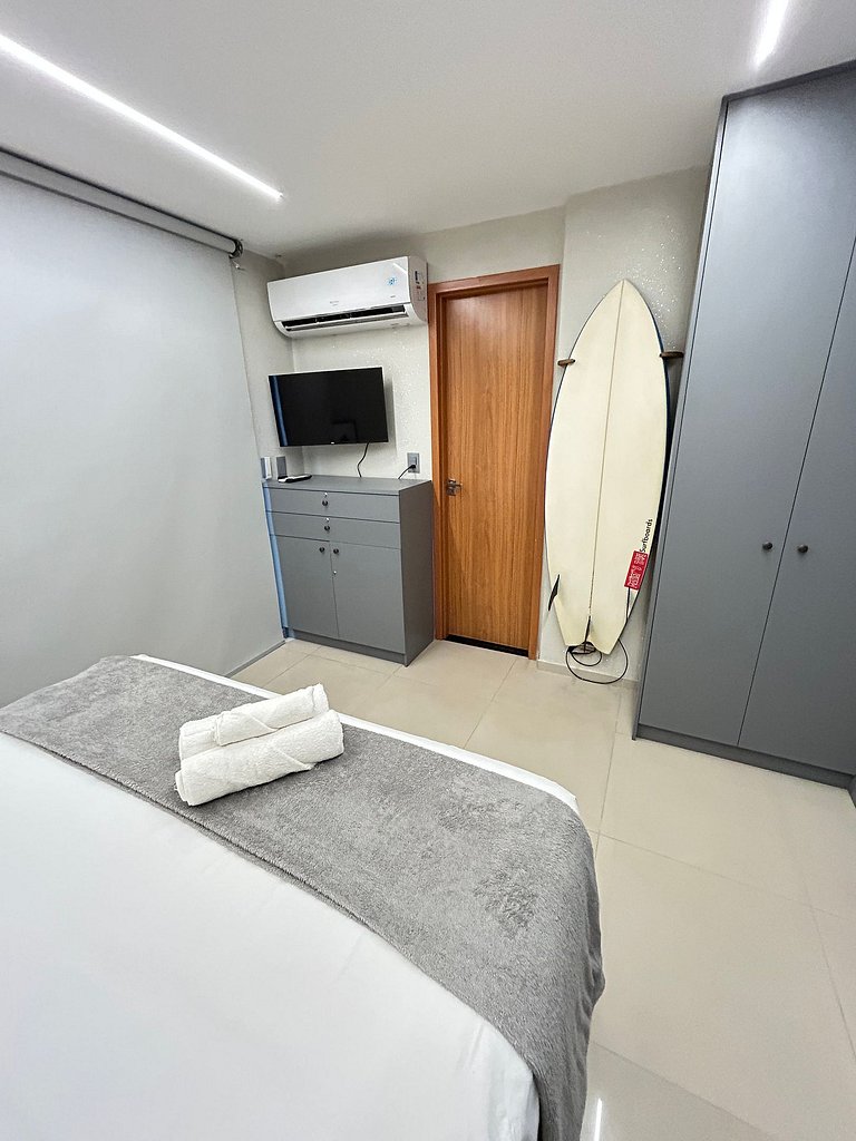 Melhores Flats - Espaçoso, pé na areia do mar