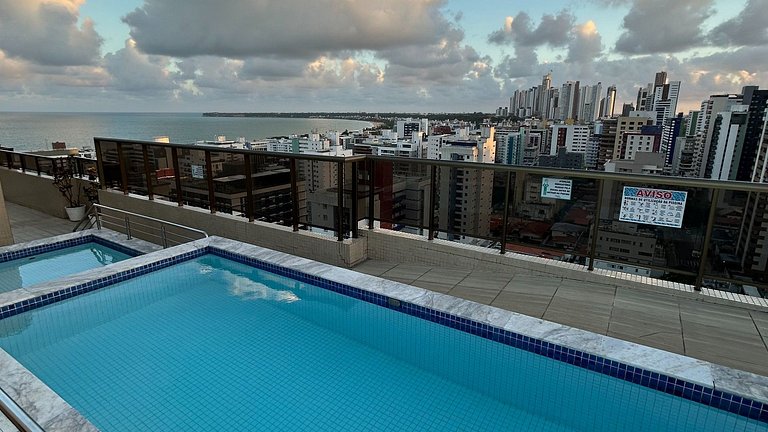 Melhores Flats - 2 quartos, 1 suíte, 500m do mar