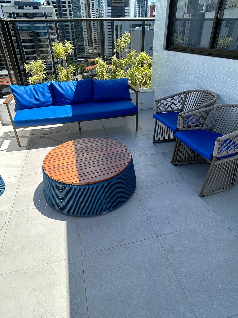 Melhores Flats - Elegante, a 300m do mar